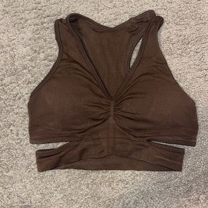 Alphalete Rich Brown Amplify Stratus Bra!